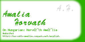amalia horvath business card